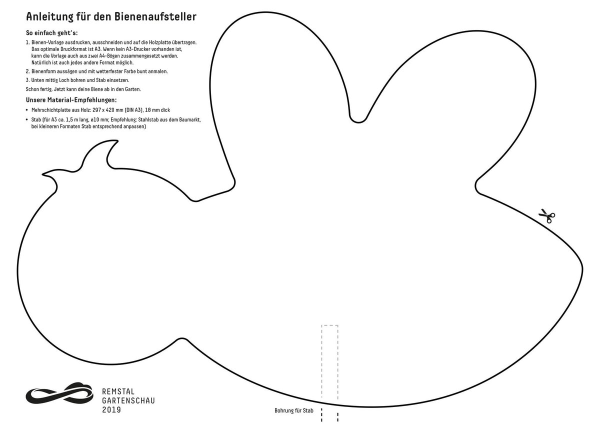 biene basteln vorlage zum ausdrucken