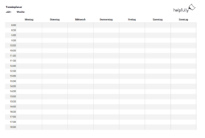 wochenplan mit uhrzeit vorlage pdf