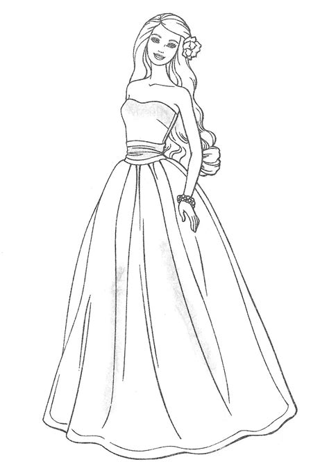 Barbie Wedding Coloring Pages at GetColorings.com | Free printable