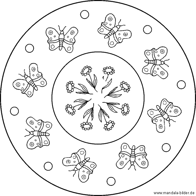 schmetterling mandala zum ausdrucken