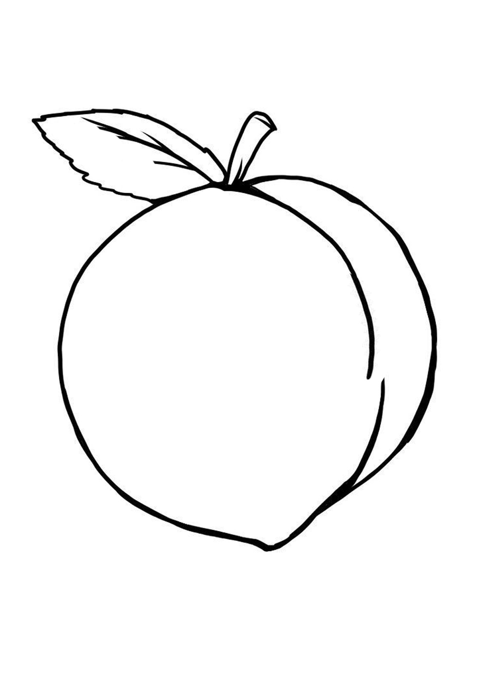 Coloring Pages | Printable Peach Coloring Sheets