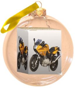 weihnachtskugel motorrad