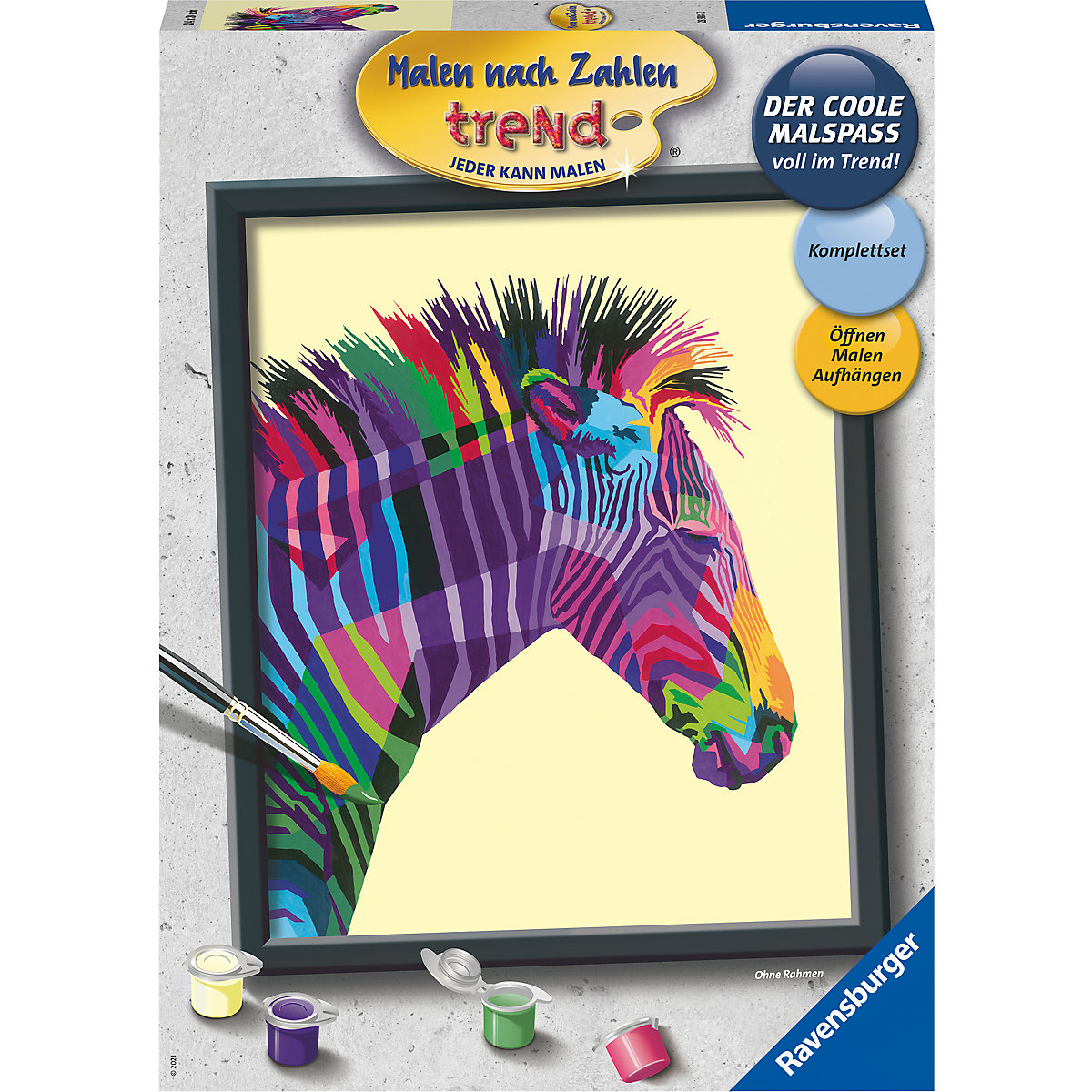 malen nach zahlen zebra