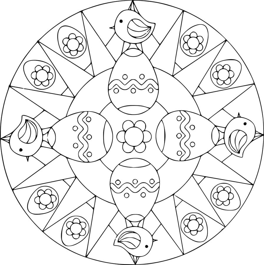 Ausmalbilder: Ausmalbilder: Ostern Mandalas zum ausdrucken, kostenlos