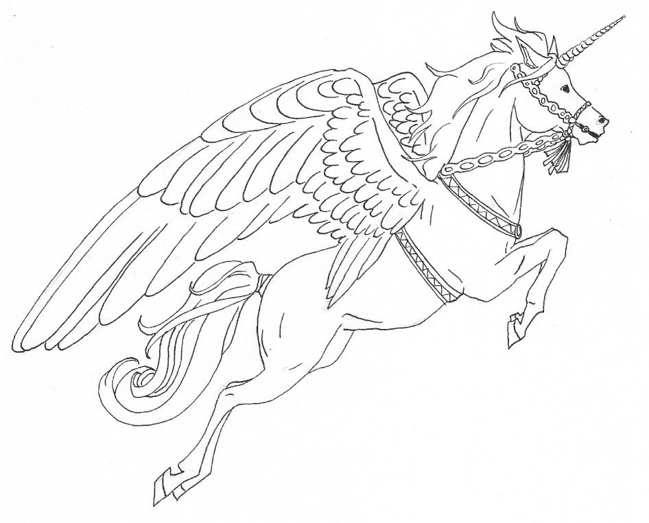 Alicorn Coloring Pages For Kids | Coloring Page Blog