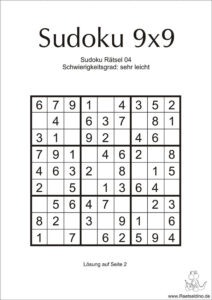 sudoku sehr schwierig