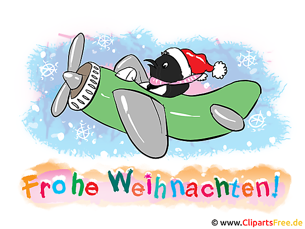 Weihnachtliche Cliparts - Frohe Weihnachten Grusskarte