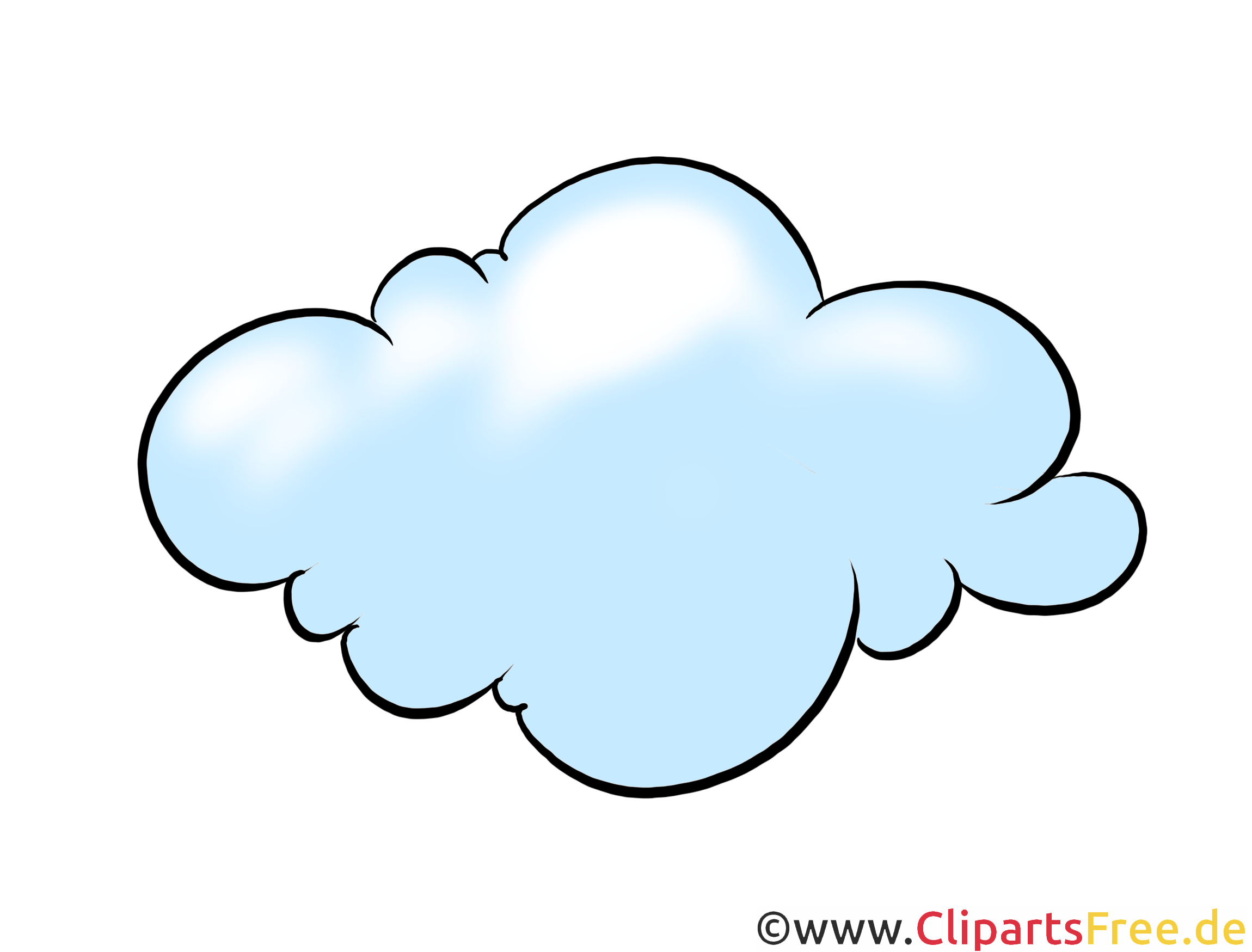 Blaue Wolke Clipart Bild Cartoon Comic Illustration | Images and Photos