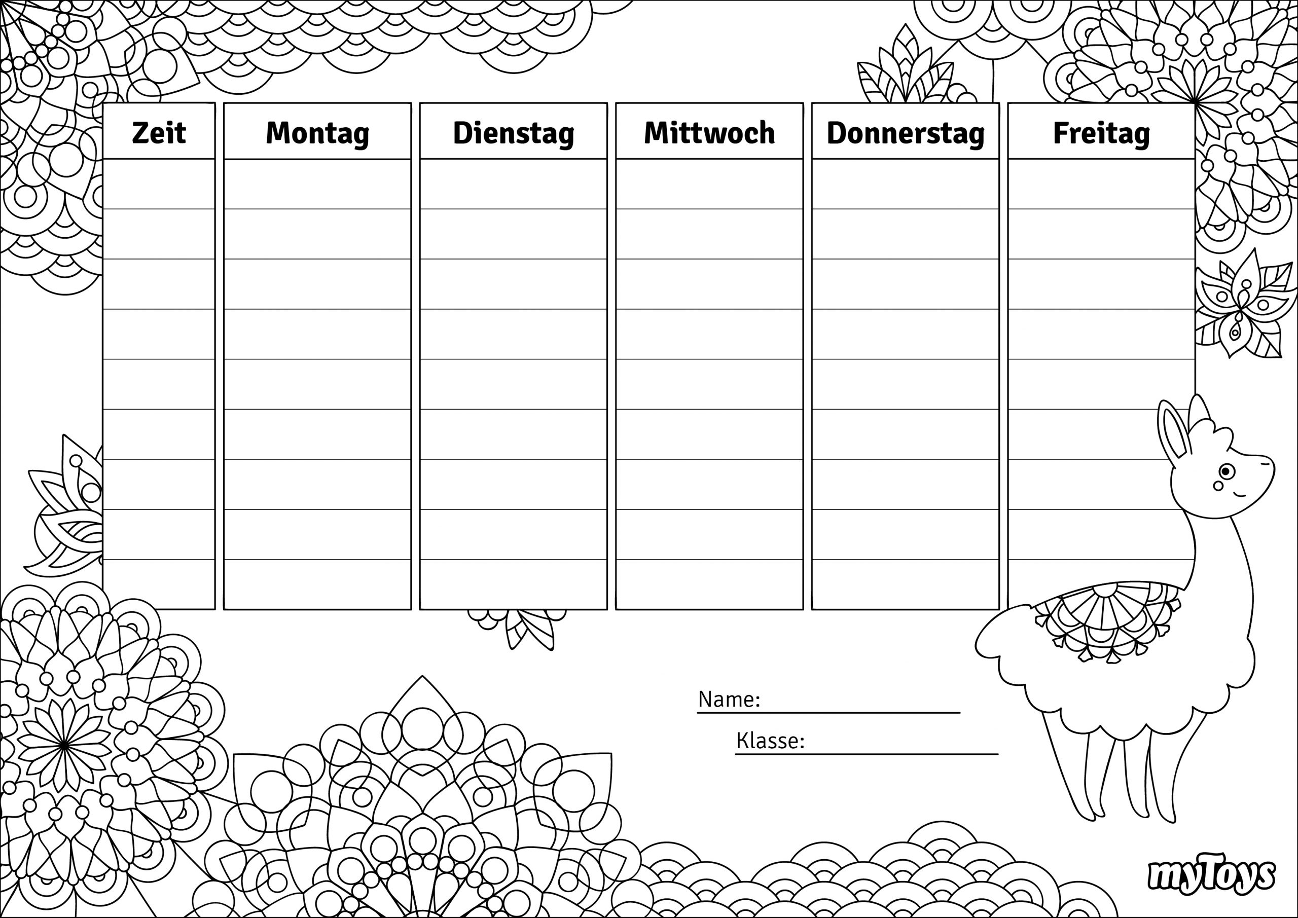 Stundenplan Erstellen Und Ausdrucken - kinderbilder.download