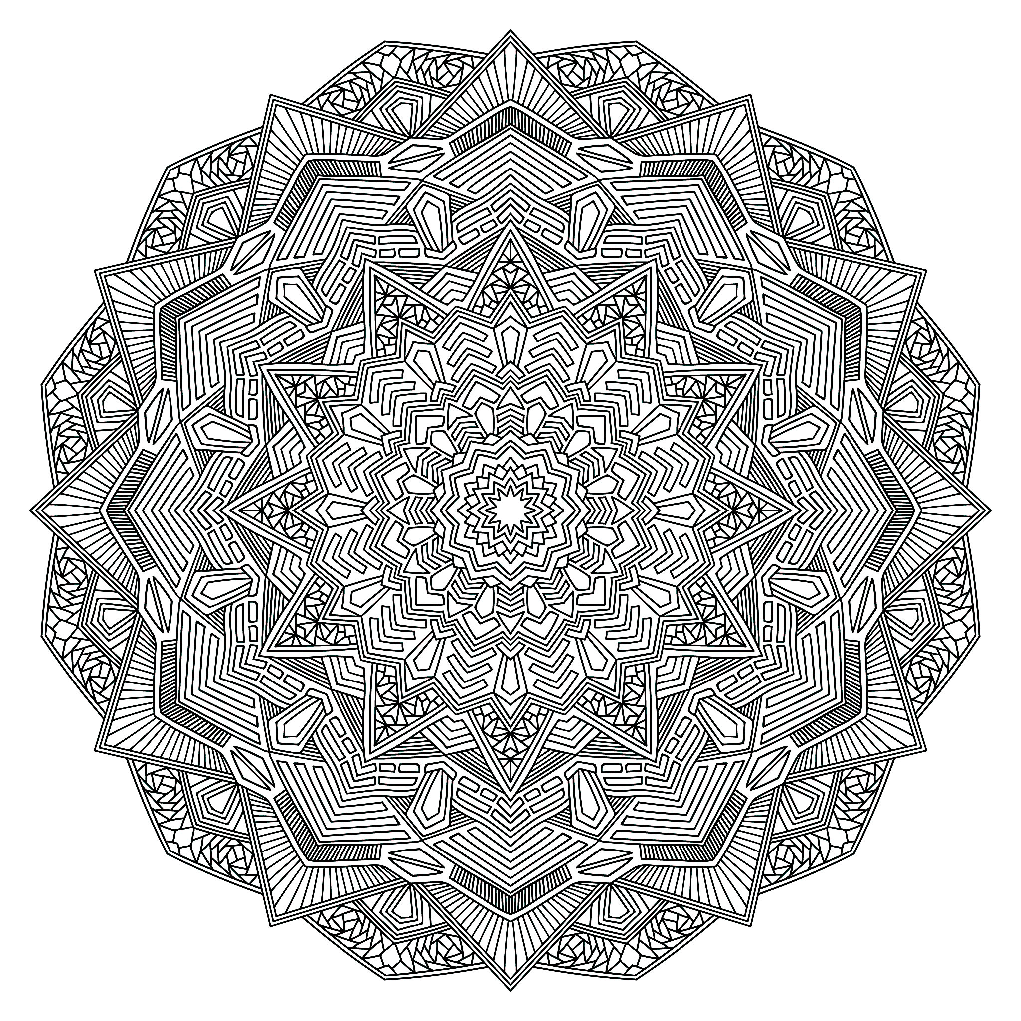 Umriss Mandala Blume - Mandalas - Malbuch Fur Erwachsene