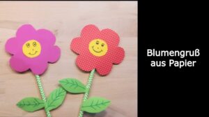 blumen basteln kinder 3 jahre