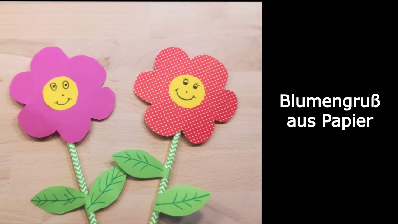 blumen basteln kinder 3 jahre