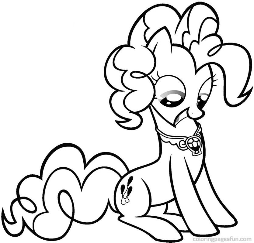 Pinkie Pie Coloring Pages For Kids | My little pony coloring, Horse