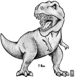 tyrannosaurus rex zeichnen