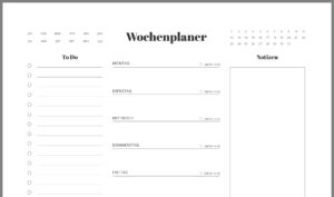 wochenplan vorlagen