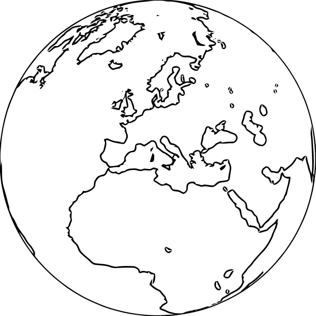 Earth Globe World Coloring Page | Wecoloringpage.com