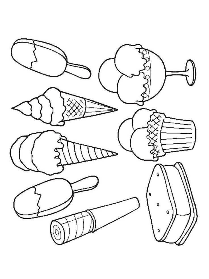 ausmalbild eiscreme