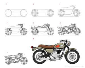 motorrad zeichnen