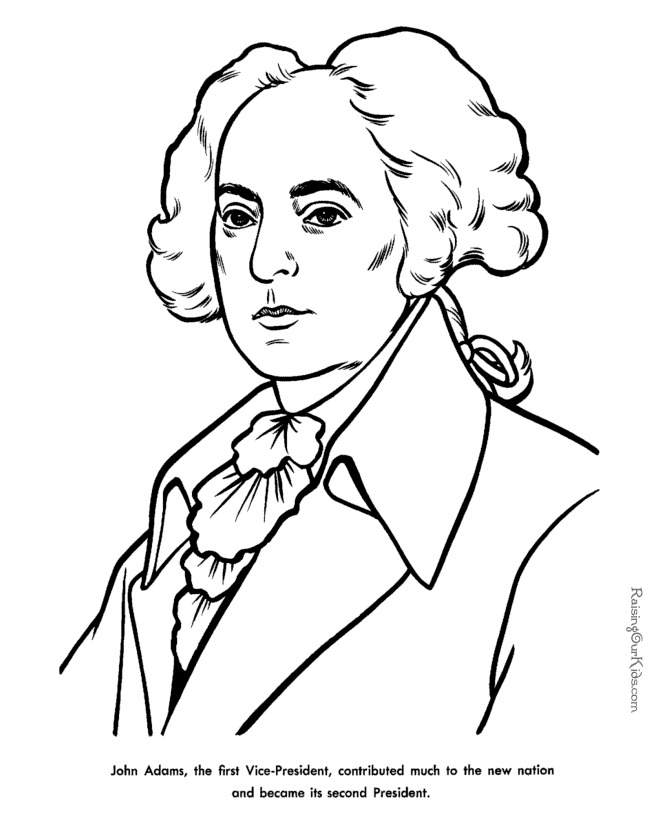 john adams coloring page