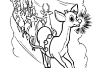 bumble rudolph coloring page