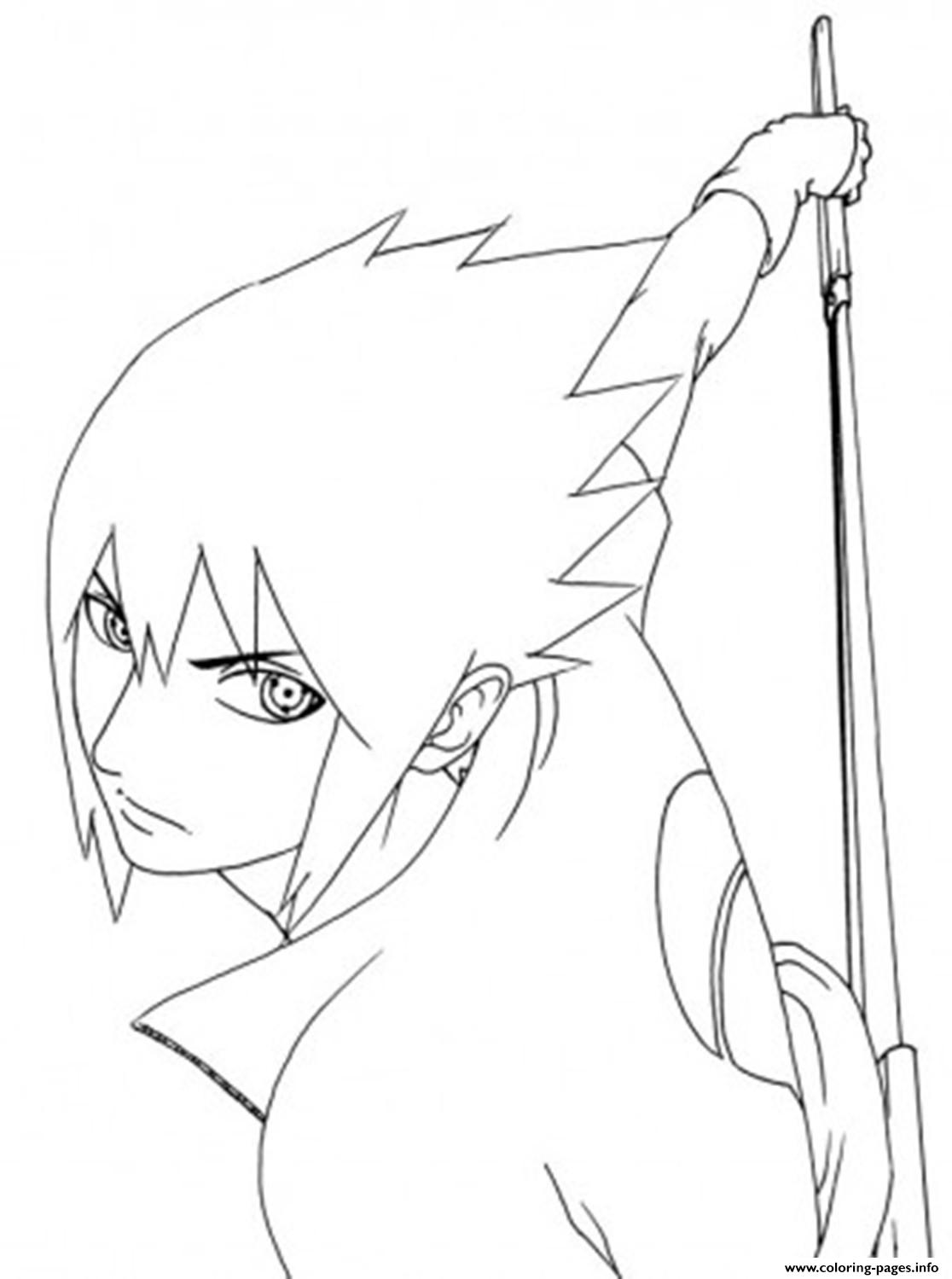 naruto coloring pages sasuke