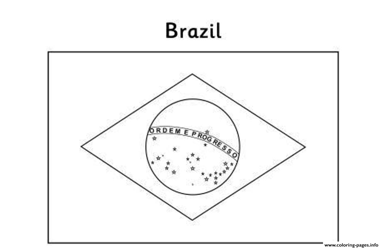 Flag S Brazil Coloring Pages Printable