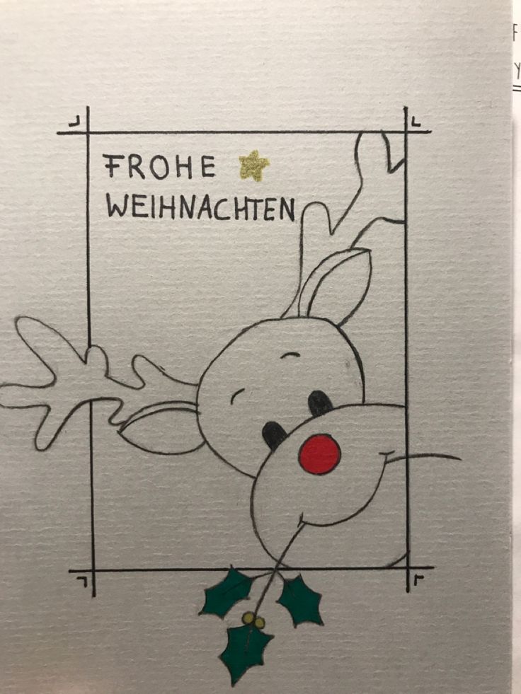 weihnachtskarte wasserfarben