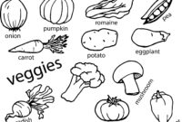 vegetables coloring pages with names