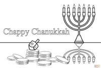 cute hanukkah coloring pages