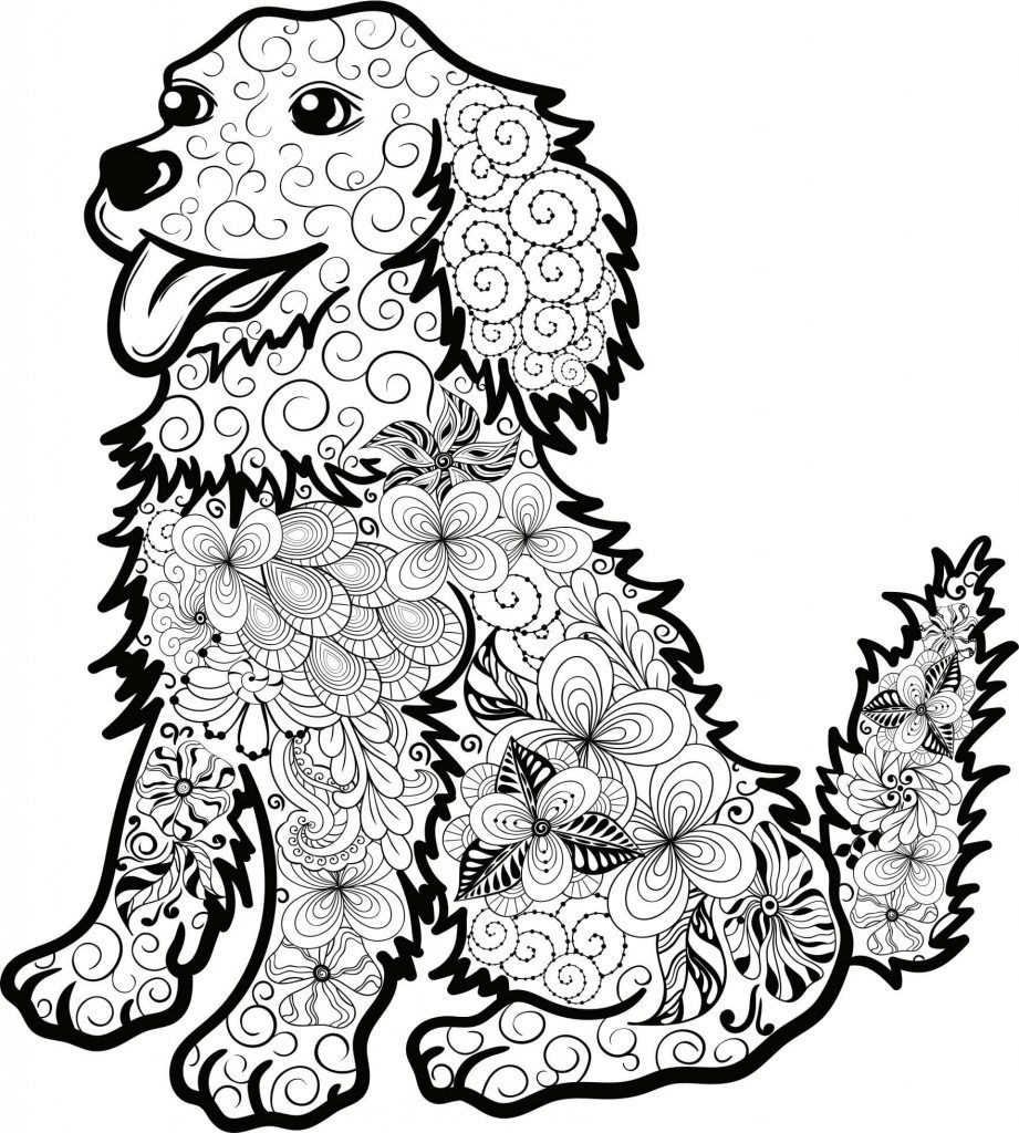 ausmalbilder hund mandala