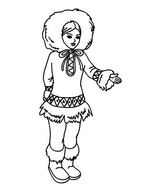 eskimo coloring page