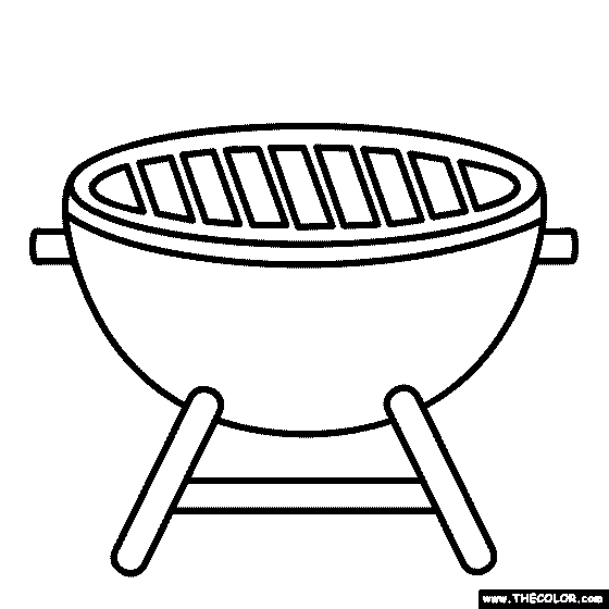 bbq coloring page