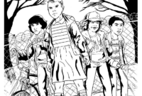 stranger things coloring pages easy