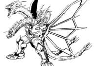 printable king ghidorah coloring pages