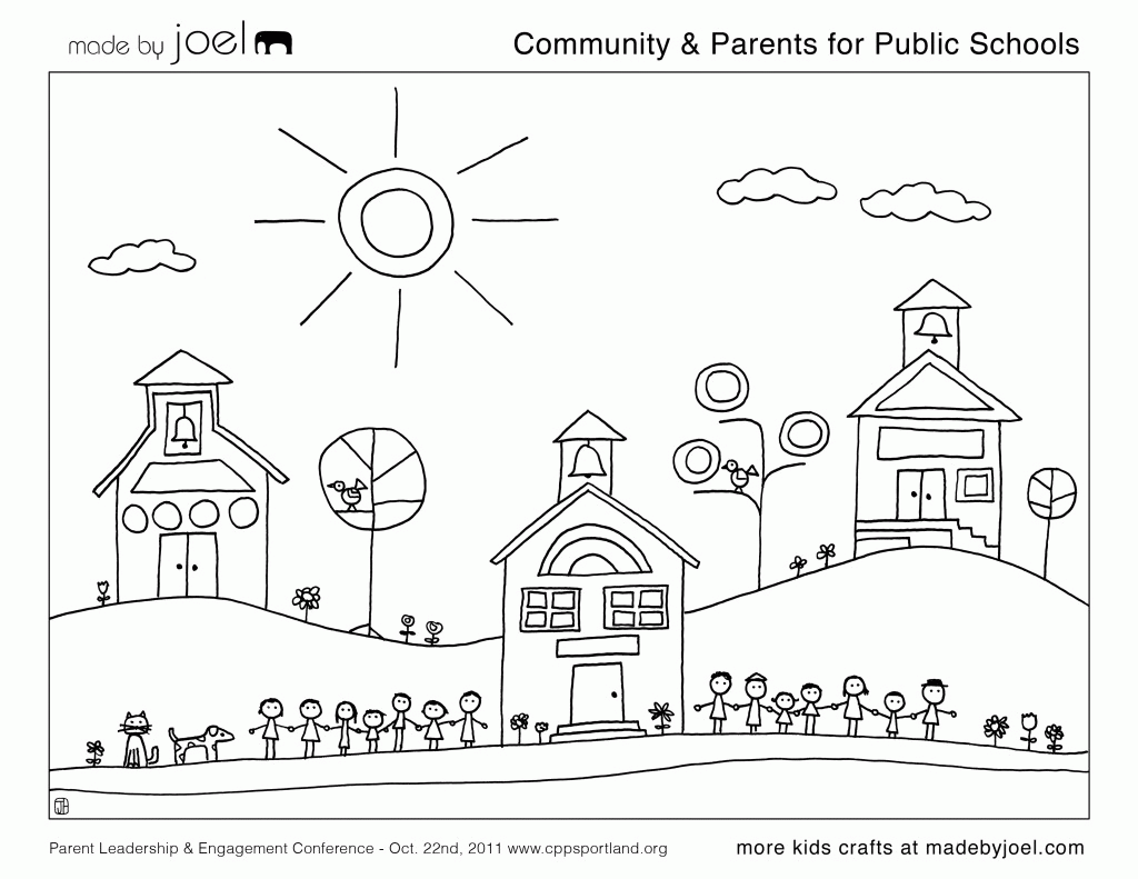 neighborhood coloring pages