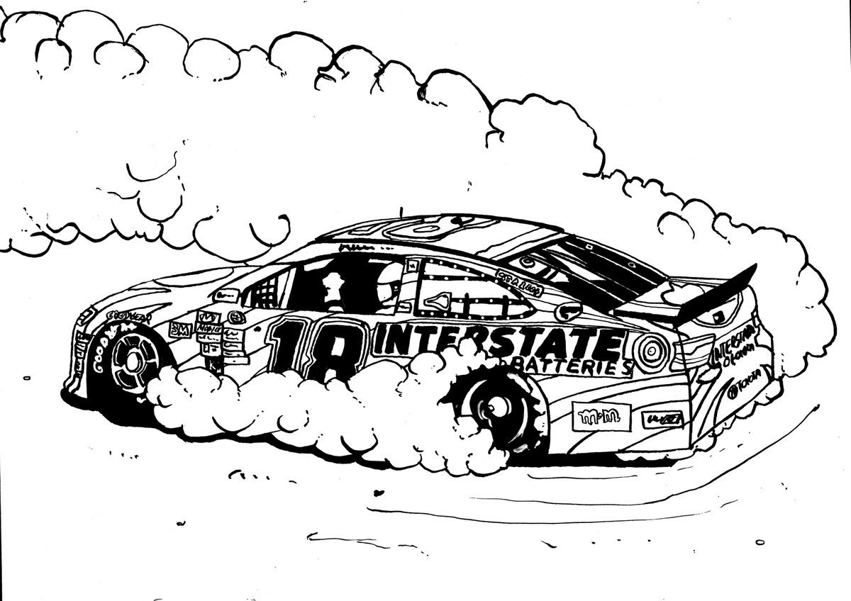 Nascar Coloring Pages PDF For Free - Coloringfolder.com