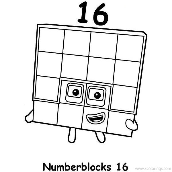 numberblock 7 coloring page