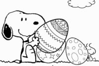 snoopy easter coloring pages