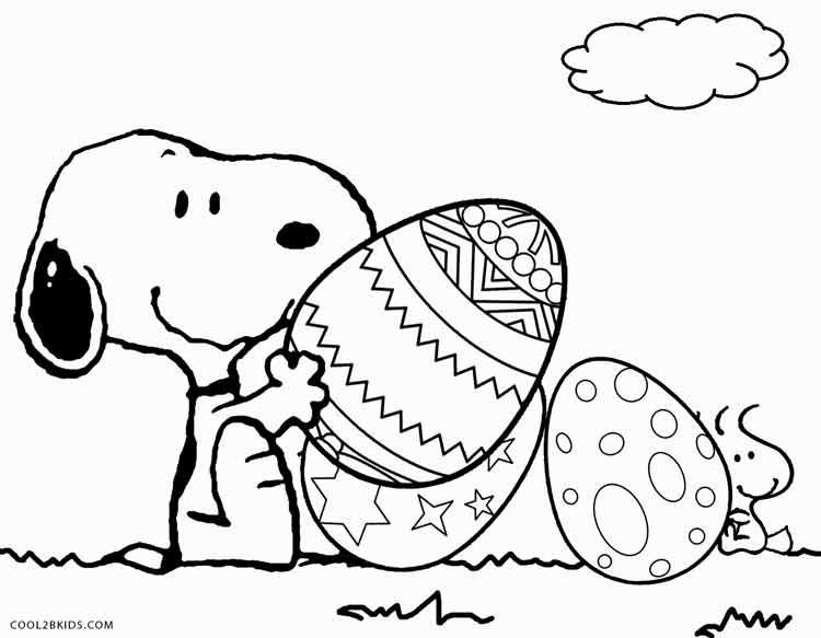 snoopy easter coloring pages