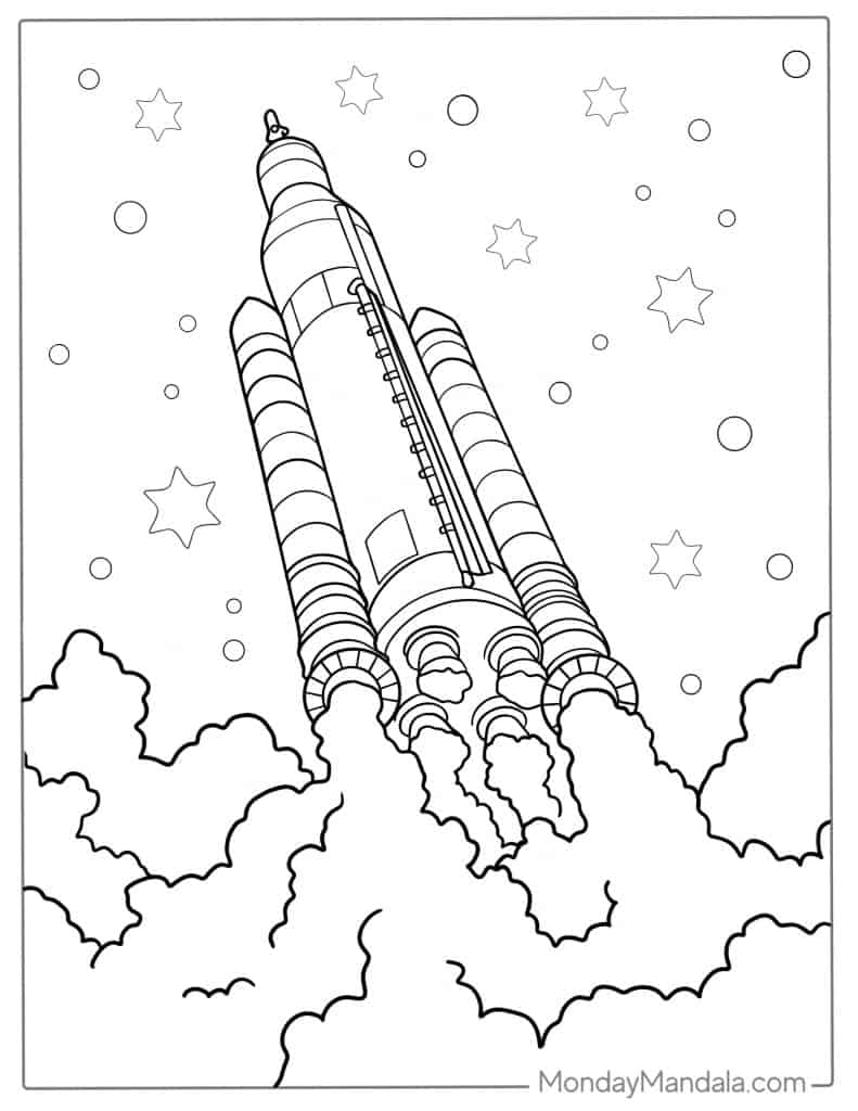 spacex coloring pages