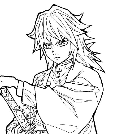 giyu tomioka coloring pages