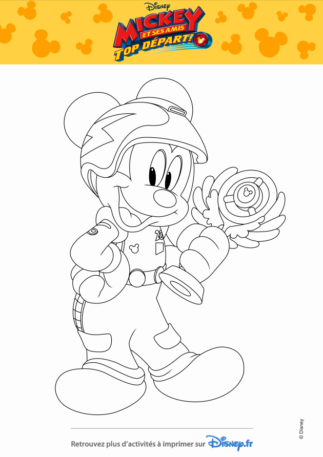 mickey and the roadster racers coloring pages