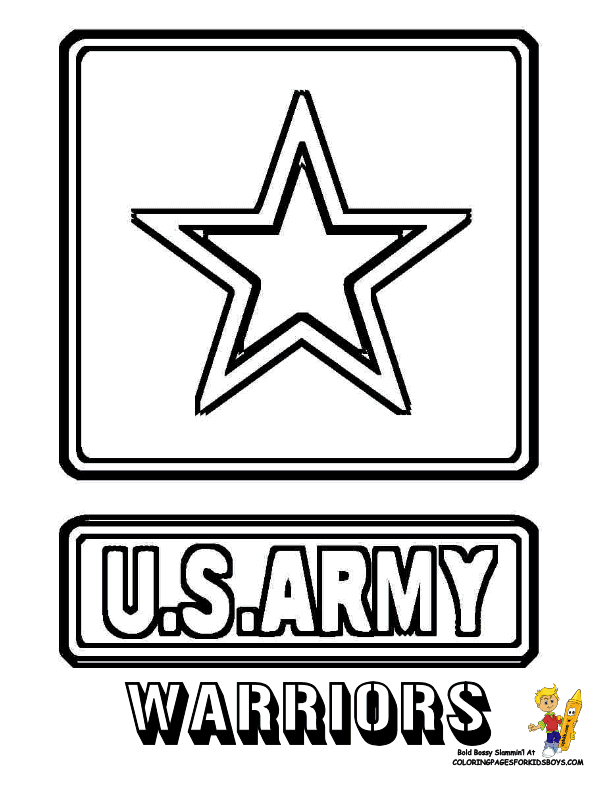 easy army coloring pages