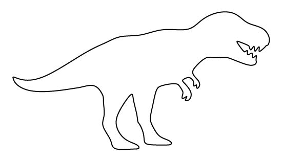 T-rex pattern. Use the printable pattern for crafts, creating stencils