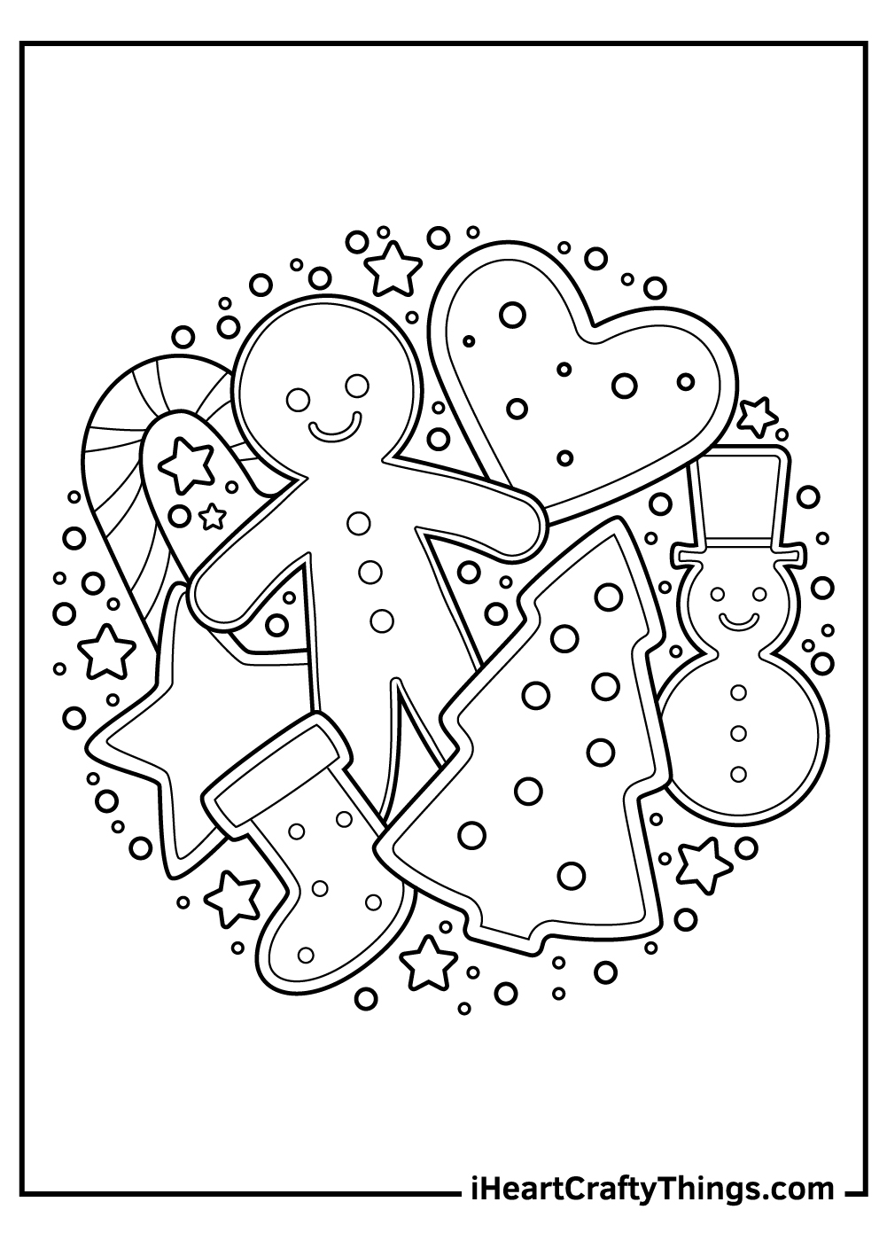 printable gingerbread coloring page