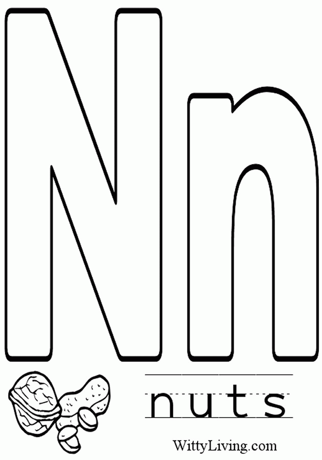 letter n coloring pages preschool