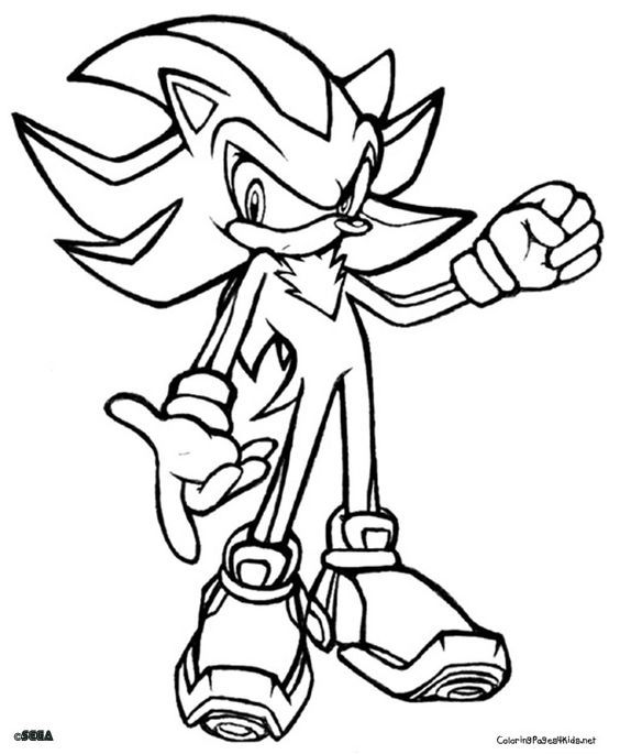 sonic the hedgehog shadow coloring pages