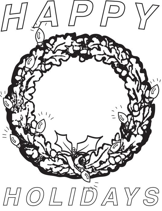 happy holiday coloring pages