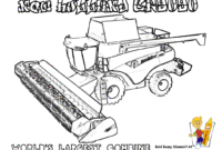 john deere combine coloring pages