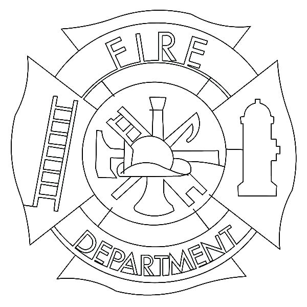 fireman hat coloring page